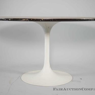Tulip Style Metal and Formica Short Dining Table