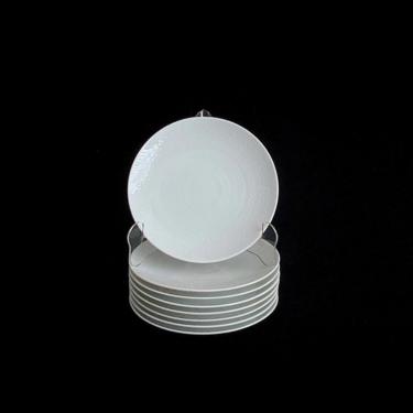 Vintage Mid Century Modern 1960s ROSENTHAL Porcelain Studio Linie Bjorn Wiinblad White ROMANCE 10 3/8 Dinner Plate 
