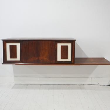 1960s floating rosewood dry bar