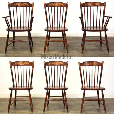 Hitchcock Solid Maple Dining Chairs- Set of 6 