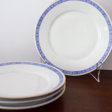 Set of 4 Vintage Schonwald Blue and White Plates 