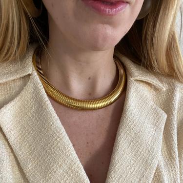 Classic Gold Omega Collar Necklace
