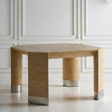 Harrison Van-Horn Lacquered Grasscloth Dining Table