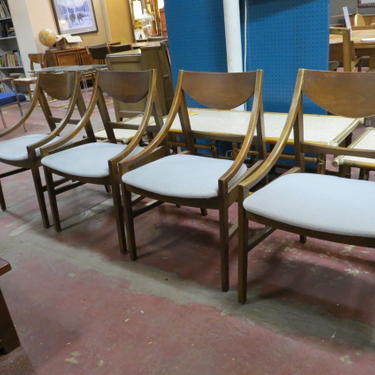 Vintage MCM set of 4 Walnut dining chairs