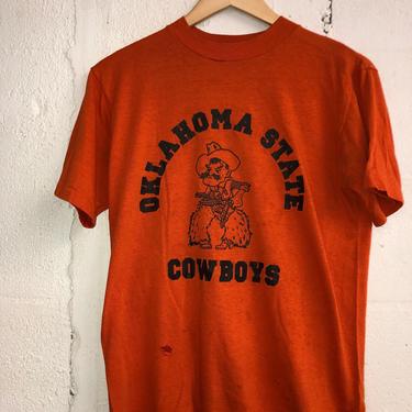 Vintage 80's Oklahoma State Cowboys T-Shirt. Super Soft! L 3033 