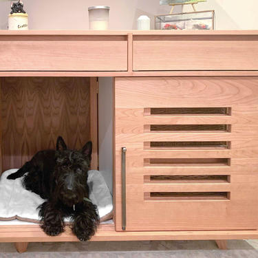 Stunning dog crate, Small dog, Large dog, Wood dog house, Modern Dog Furniture, Pet crate solution, Non toxic furniture 