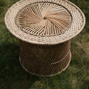 LOCAL P/U Chicago, Il area or Your Shipper Wicker/ Rattan / Coffee Table / End Table / Plant Stand / Bohemian 