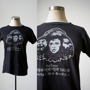 Vintage 1970s Tshirt / 1970s Shakespeare Festival Tshirt / Vintage Colorado Tshirt / Colorado Shakespeare Festival Tee / Retro Tshirt 