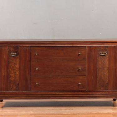 Brook House Mid Century Burled 3-Drawer Credenza – ONLINE ONLY