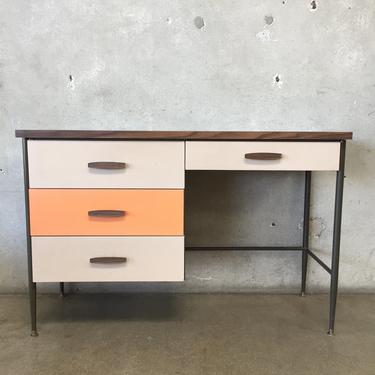 Mid Century Desk with Drawers