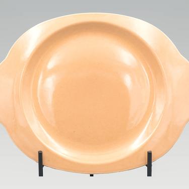 Universal Pottery Sunny Lane Cocoa Tan Lug Platter | Vintage Pink Utility Tray | Mid Century Modern Dinnerware 
