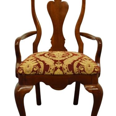 High End Solid Cherry Traditional Queen Anne Splat Back Dining Arm Chair 7175-88 