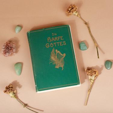 Vintage Reclaimed Repurposed Handbound Book Journal Sketchbook - Die Harfe Gottes 