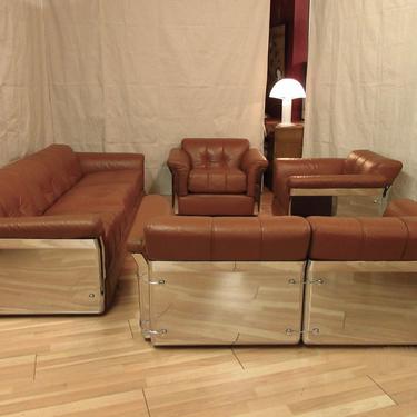 Larissa Saporiti 2 sofas and 2 armchairs by Introini 