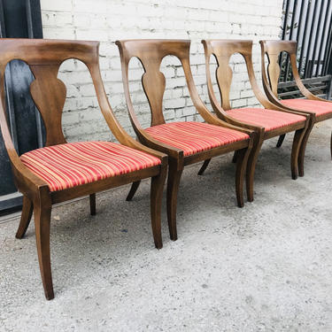 MID CENTURY NEOCLASSIC Set of 4 Splat back Dining Chairs #LosAngeles 