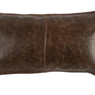 COCOA LEATHER PARSONS PILLOW