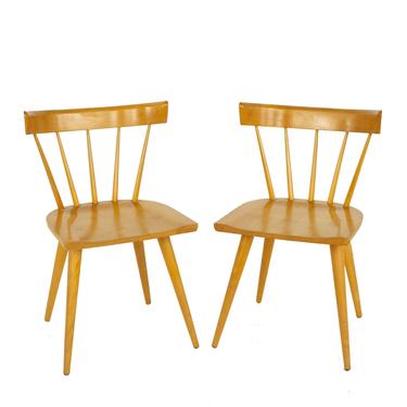 Paul McCobb for Planner Group Mid Century Maple Dining Chairs - Pair 