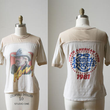 Vintage Kenny Rogers Tshirt / Kenny Rogers Tee / 1980s Tour Tee / North American Tour 1981 Tshirt / 80s Kenny Rogers Tshirt 