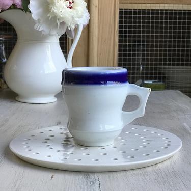 Lovely robust vintage French stoneware brulot  cup 