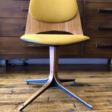 Mid Century Swivel Desk Chair by George Mulhauser for Plycraft-1950&#8217;s