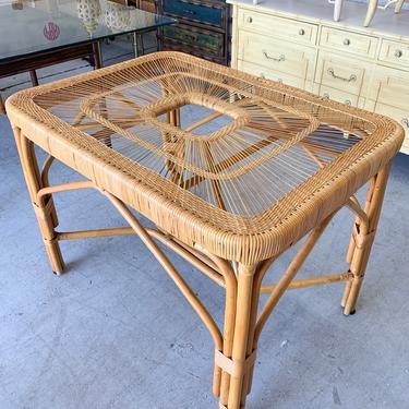 Island Style Wicker Console Table