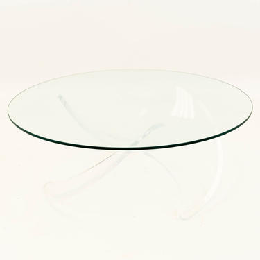 Knut Hesterburg Propeller Style Lucite and Glass Mid Century Coffee Table - mcm 