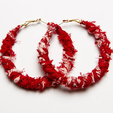 Red Fabric Hoops 