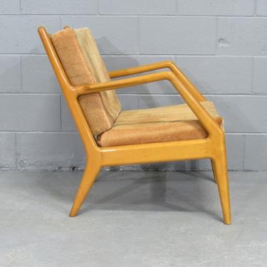 Orla Molgaard Nielsen for France &amp; Daverkosen Beech Lounge Chair, Denmark, 1950s