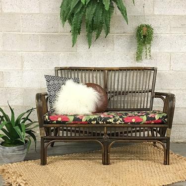 LOCAL PICKUP ONLY-----------Vintage Rattan Loveseat 