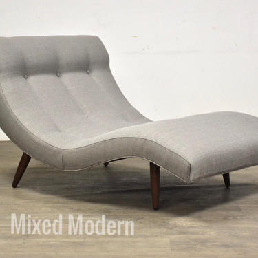 Grey “Wave” Chaise Lounge Chair by Adrian Pearsall 