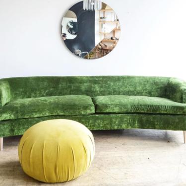Cypress Velvet Curved Sofa