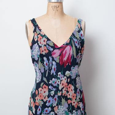1990s Floral Print Chiffon Dress | Ralph Lauren 