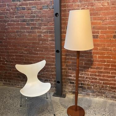 1960s Teak Floor Lamp with New Shade 