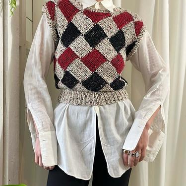 80s Silk Blend Sweater Vest