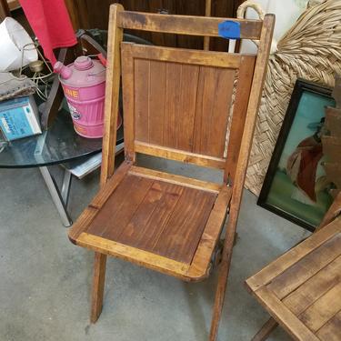 Antique wood folding chair