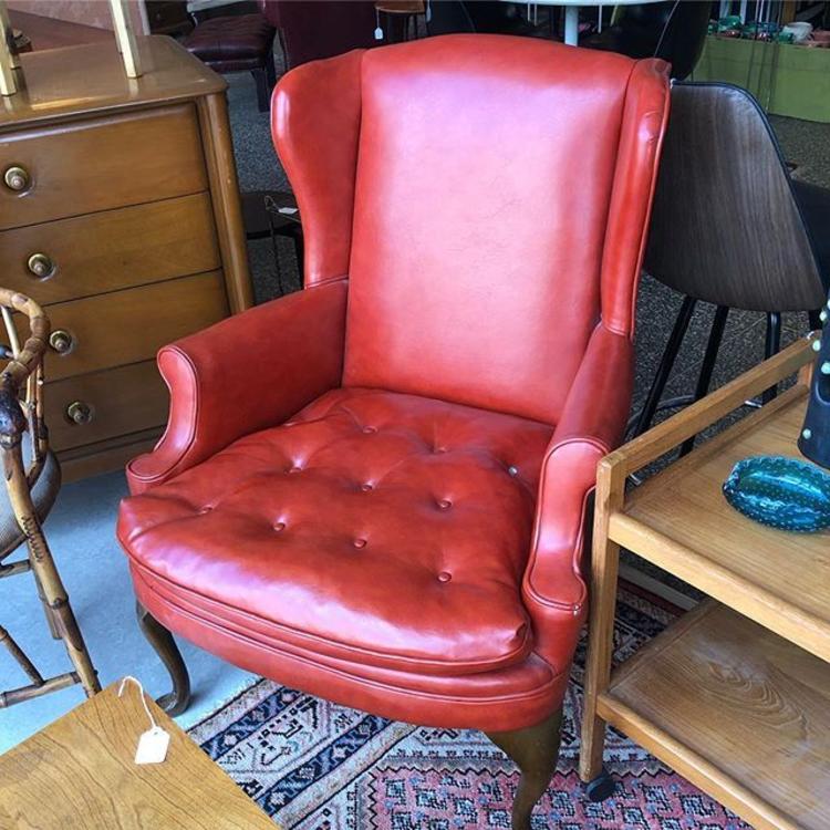                   Petite red vinyl chair $150!