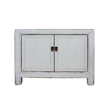 Oriental Simple Distressed Off White Credenza Sideboard Table Cabinet cs5020E 