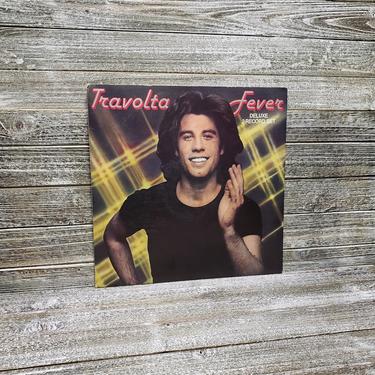Travolta Fever LP Album, 1970's John Travolta Album, Vintage Disco Music, Color POSTER INCLUDED, Disco Fever, Vintage Vinyl 