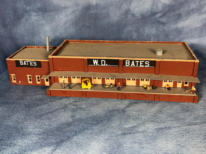 Big 11&amp;quot; Vintage W.D Bates Industrial Building Model, N Scale Manufacturing, Factory 