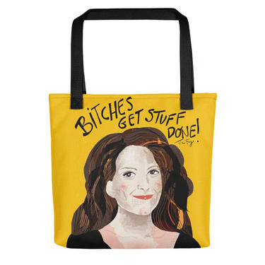 Tote bag Tina Fey - BFF Gifts - girl power - you can do it 