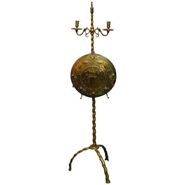 Brass Fire Tool Stand Attributed to Oscar Bach by ErinLaneEstate