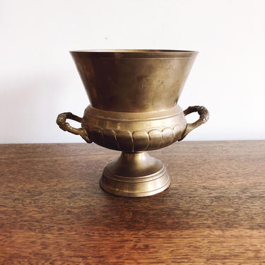 Vintage Indian Brass Urn / Candle Holder 