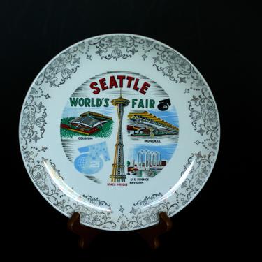 vintage seattle 1962 worlds fair souvenir plate 