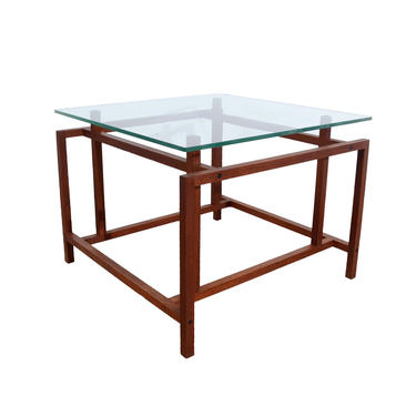 Henning Norgaard for Komfort Side Table Teak and Glass side table 