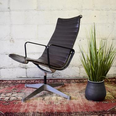 Mid Century MODERN Vintage Herman MILLER Aluminum Group High Back swivel LOUNGE chair 