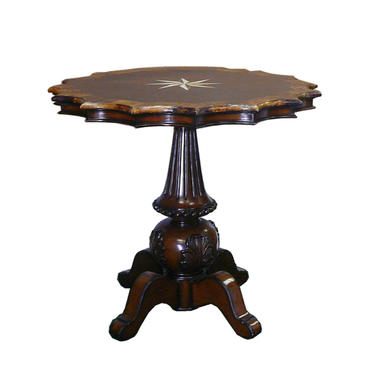 Antique Star Shape Marble Wood Mix Pedestal Table cs960E 