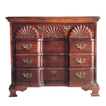 American Drew Cherry Shell Carved Chest of Drawers 