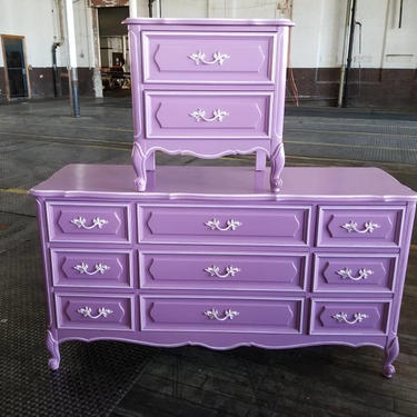 Order a French Provincial Dresser Girls Room Nursery Buffet Bathroom Vanity Painted Furniture Cottage Style Bohemian French Nightstand 