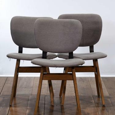 Set Of 3 Hd Buttercup Solan Stonewash Grey Chairs