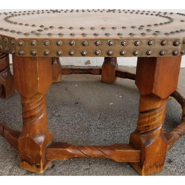Octagonal Copper Top Coffee Table 
